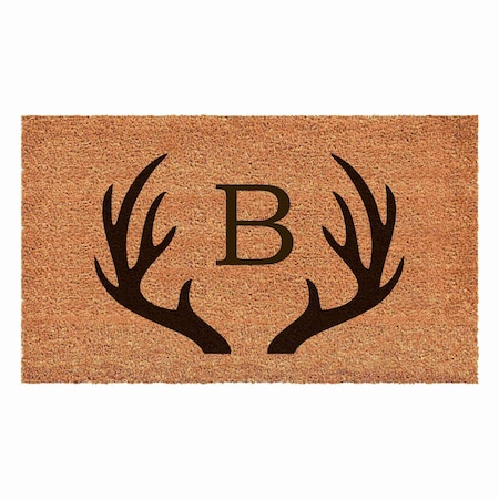 Calloway Mills Monogram Door Mat, Black, Natural, 24 in W x 48 in L 108802448B